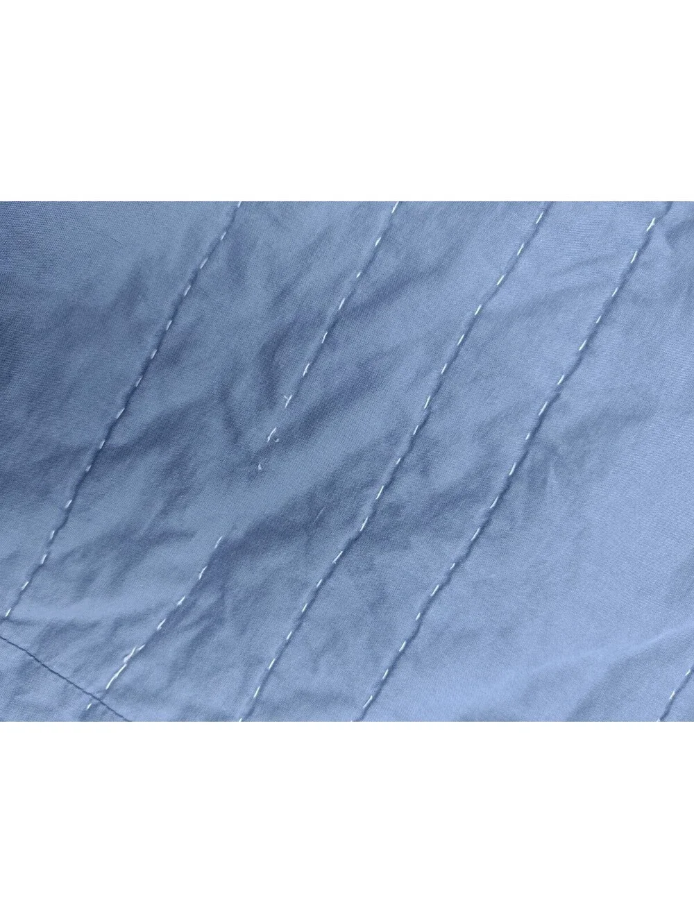Woolrich Full Queen Quilt Blue Patchwork Plaid Reversible Cotton Farmhouse